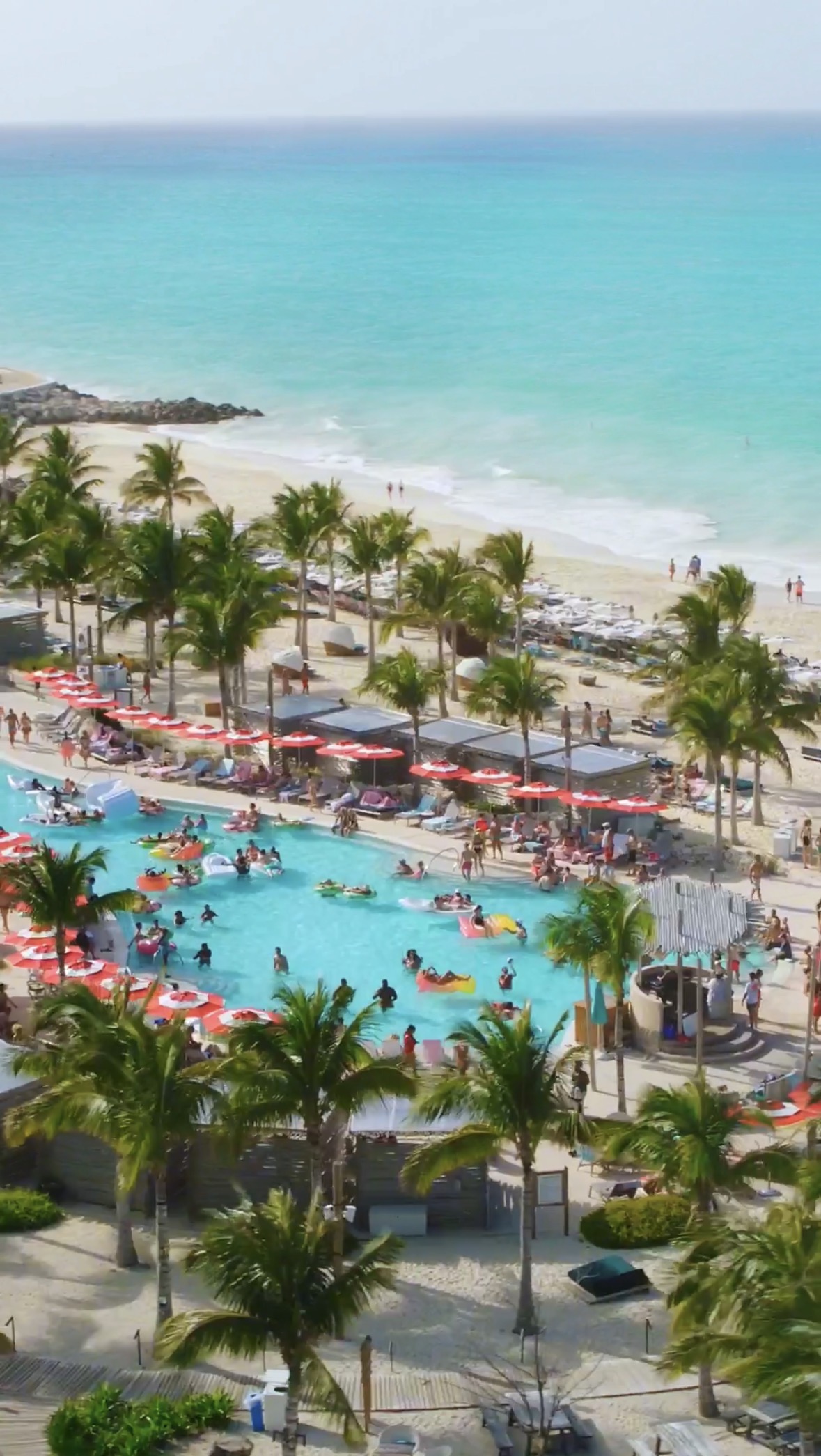 Tropical beach club and ocean escape on a Virgin Voyages Mexican Riviera Halloween cruise